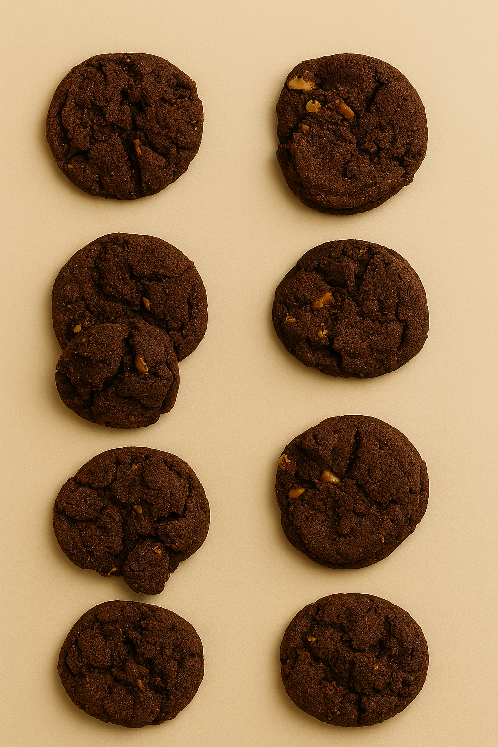 Cocoa and peanut biscuit